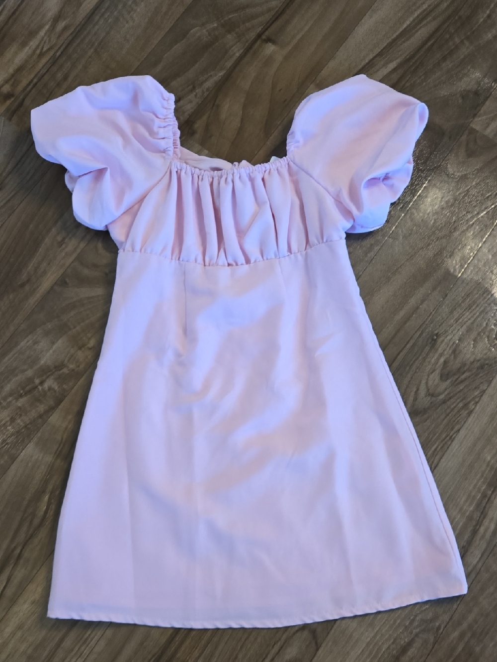 GB girls Lavender Puff-Sleeve Casual Dress